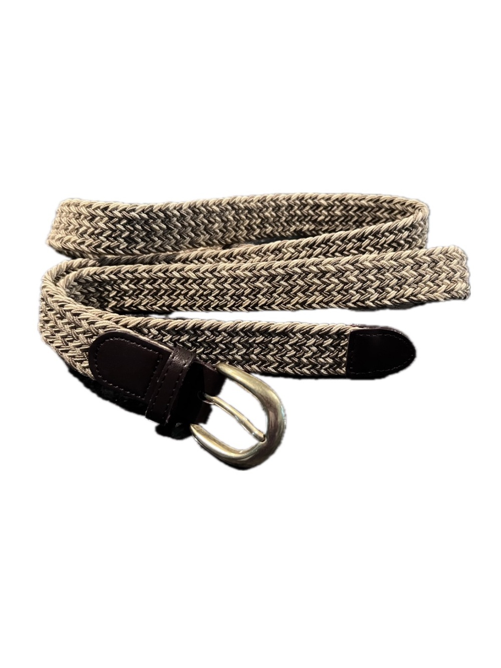 Source Unknown Woven Beige and Brown Men's Belt